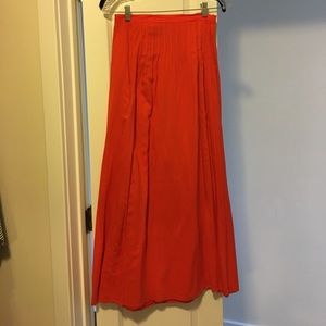 Orange maxi skirt
