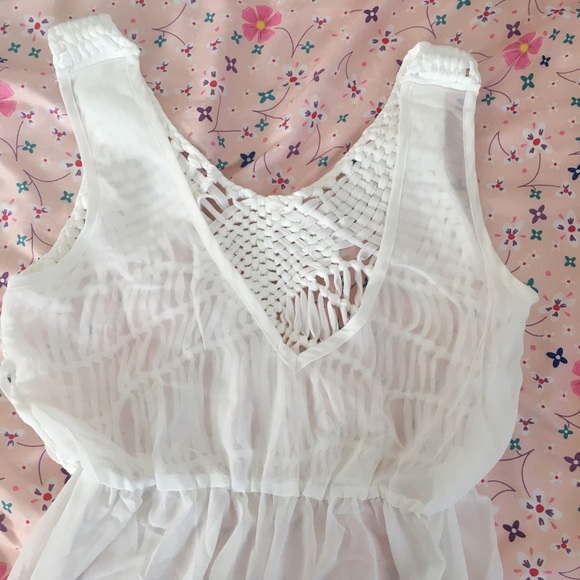FLASH SALE❗️Addison Crochet White Coverup Dress - Picture 5 of 5