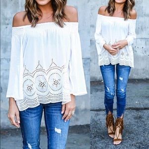 Size Small Left! Summer Off The Shoulder Blouse