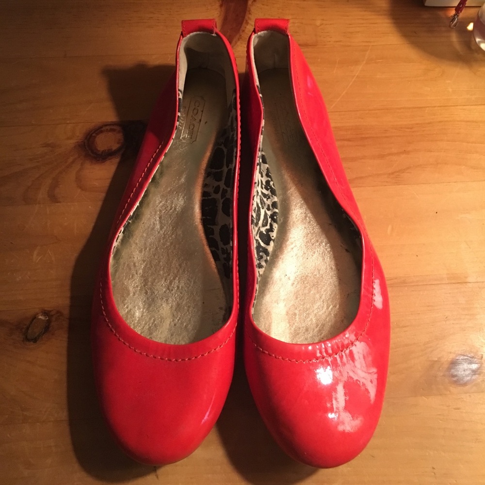 Coach Red Flats