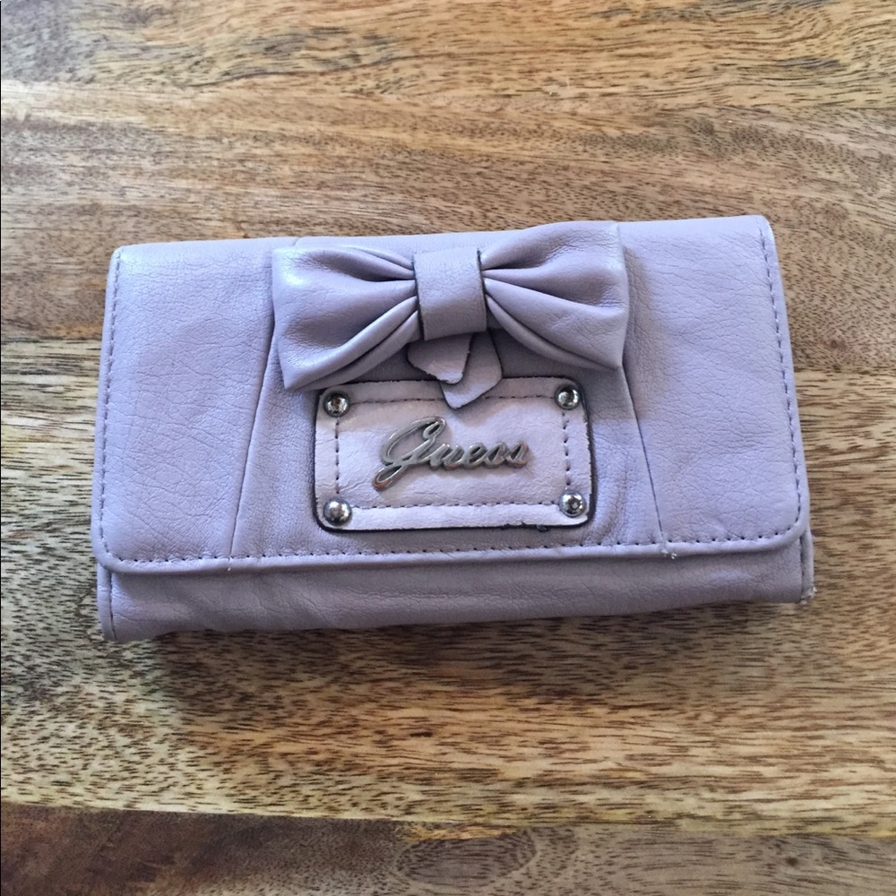Light purple GUESS bow wallet