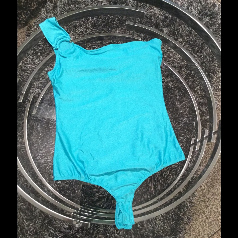 One shoulder thong leotard