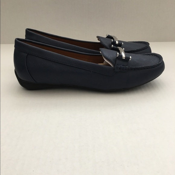 Navy Blue Chaps Loafers - Picture 2 of 3