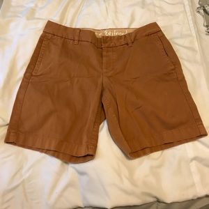 J crew broke in boyfriend shorts