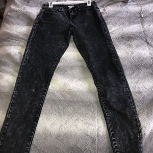 black acid wash jeans