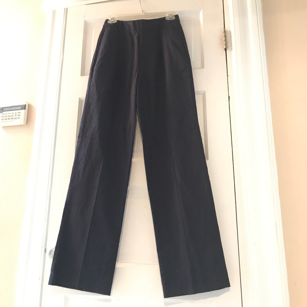 JCrew navy linen pants