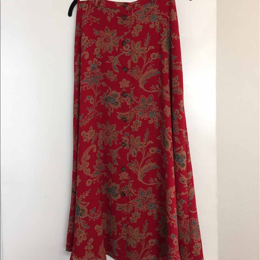 Maxi/ midi A-line retro festival bohemian skirt