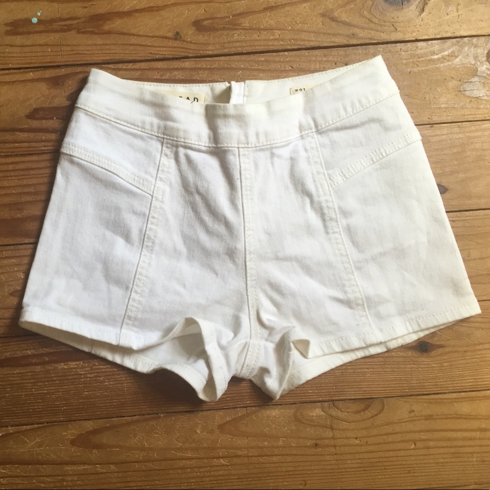 Bullhead White Denim Hot Shorts