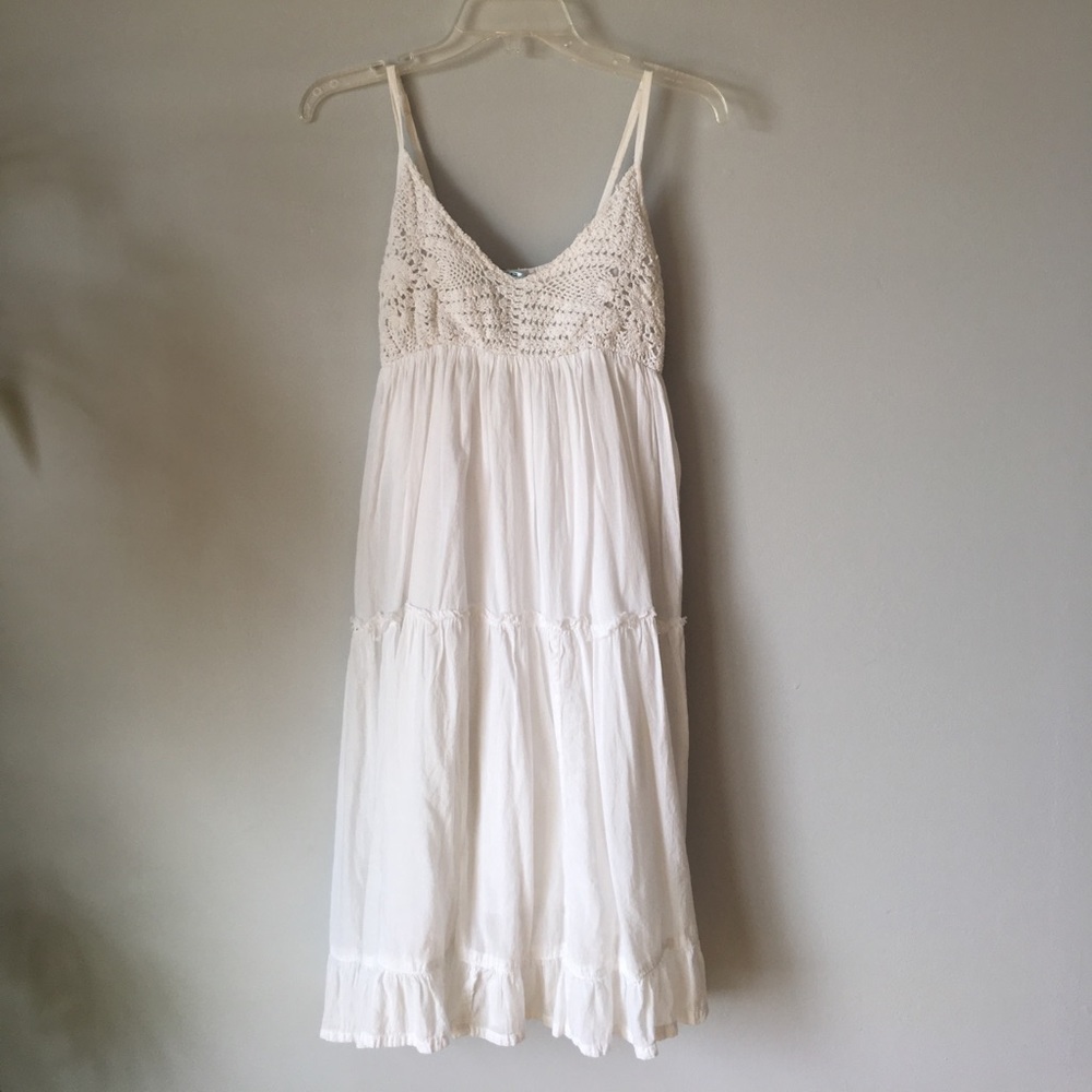 White crocheted light weight summer dress