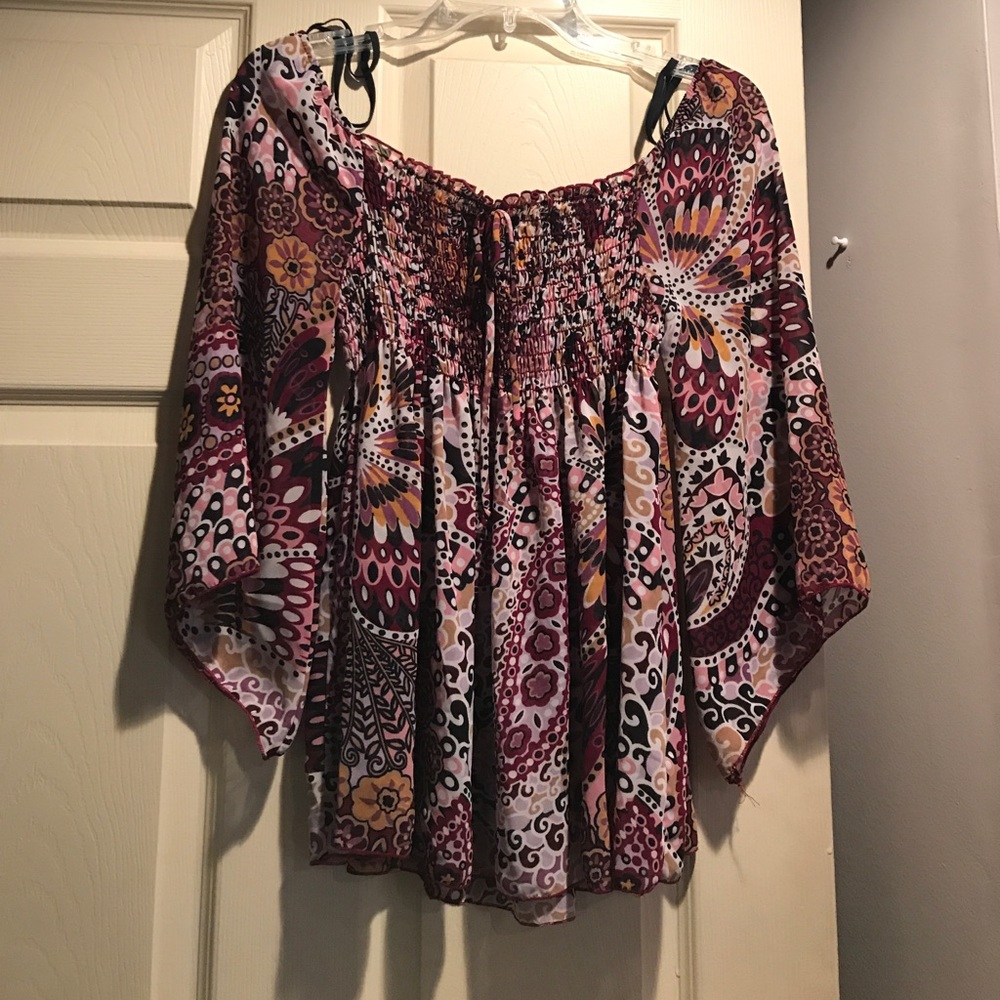 Paisley off the shoulder top