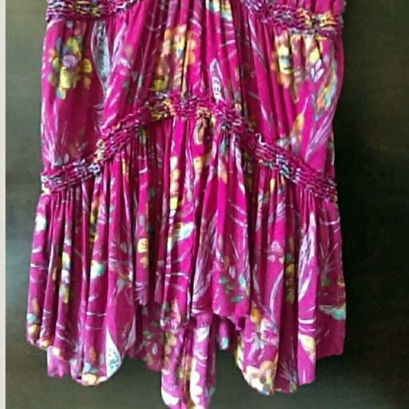 Free People Tiered Tunic in Raspberry - Sz S - NWT - Picture 4 of 8