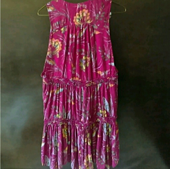 Free People Tiered Tunic in Raspberry - Sz S - NWT - Picture 5 of 8