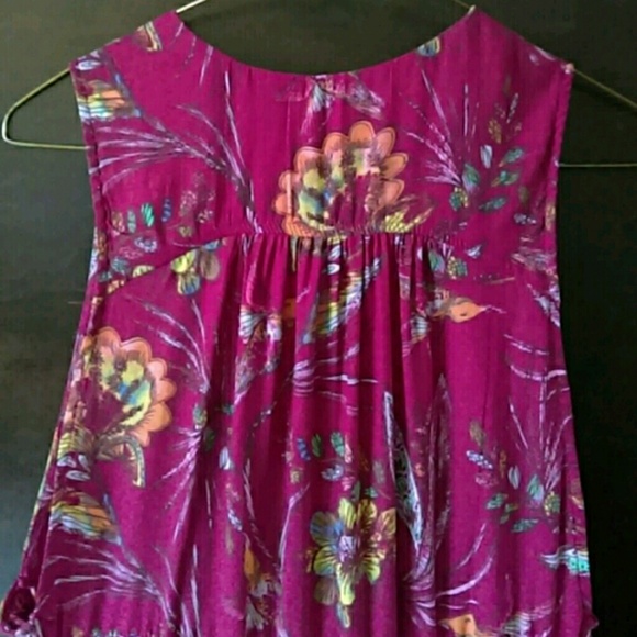 Free People Tiered Tunic in Raspberry - Sz S - NWT - Picture 6 of 8