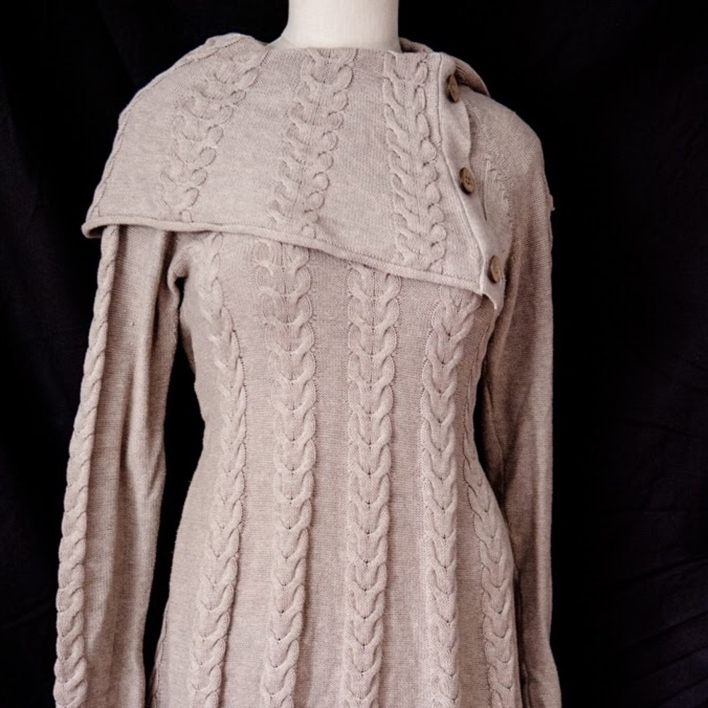Cozy, comfortable, sexy cowl sweater mini dress