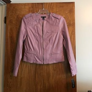 Pink leather jacket from INC