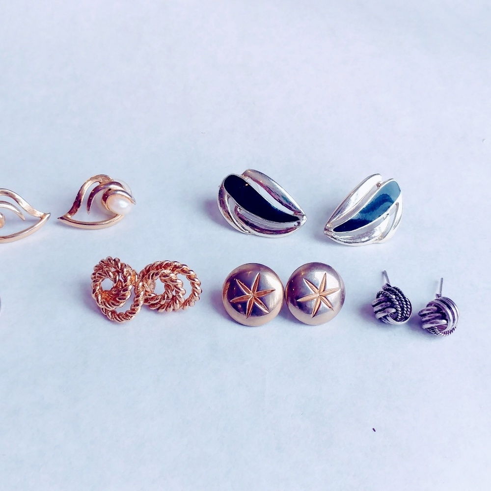 Boss Lady vintage 80's earrings bundle.