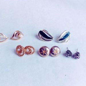 Boss Lady vintage 80's earrings bundle.