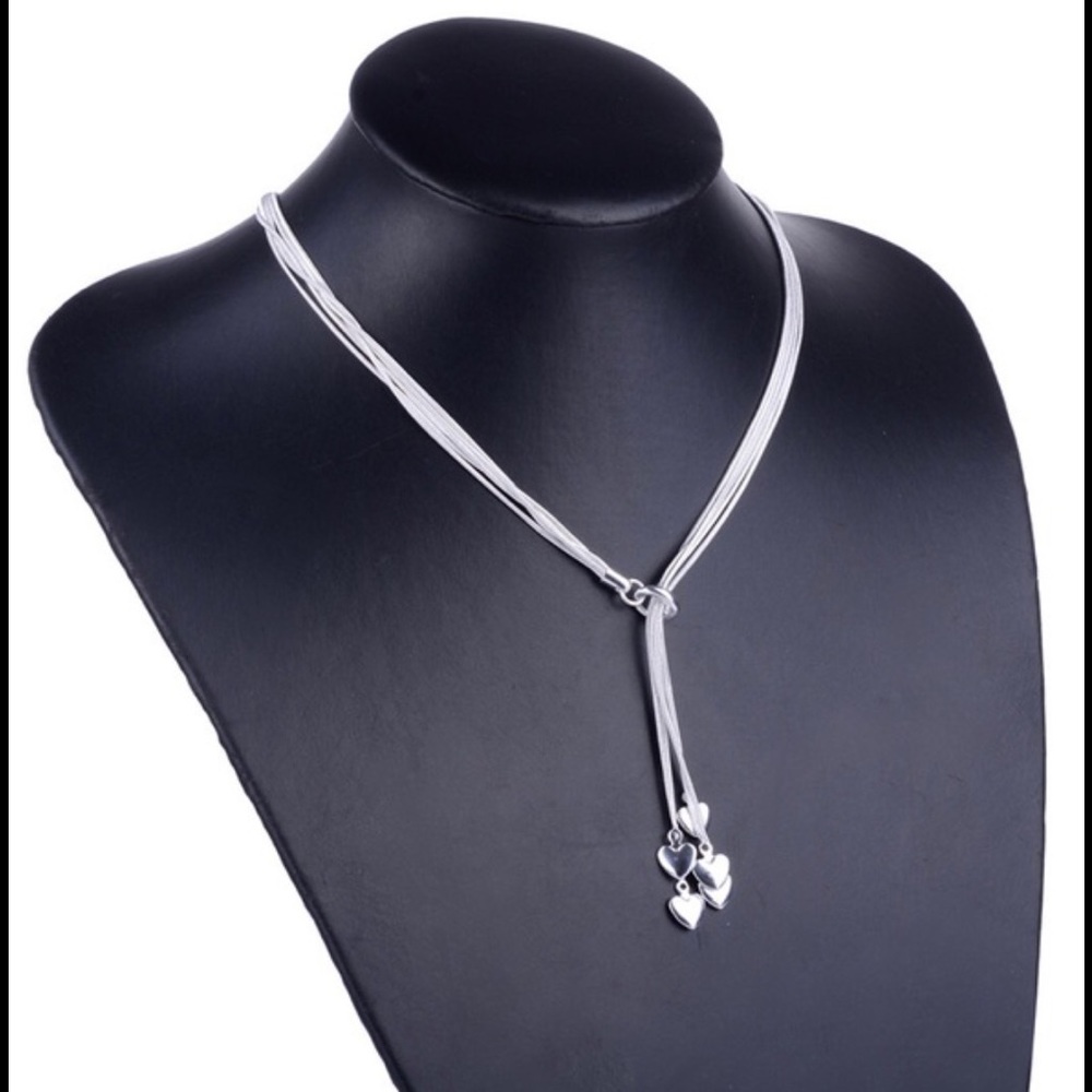 💕Hearts in Charge 925 Silver Plated Necklace💕