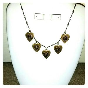 Brass color necklace