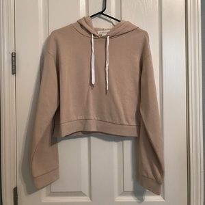Nude cropped sweatshirt