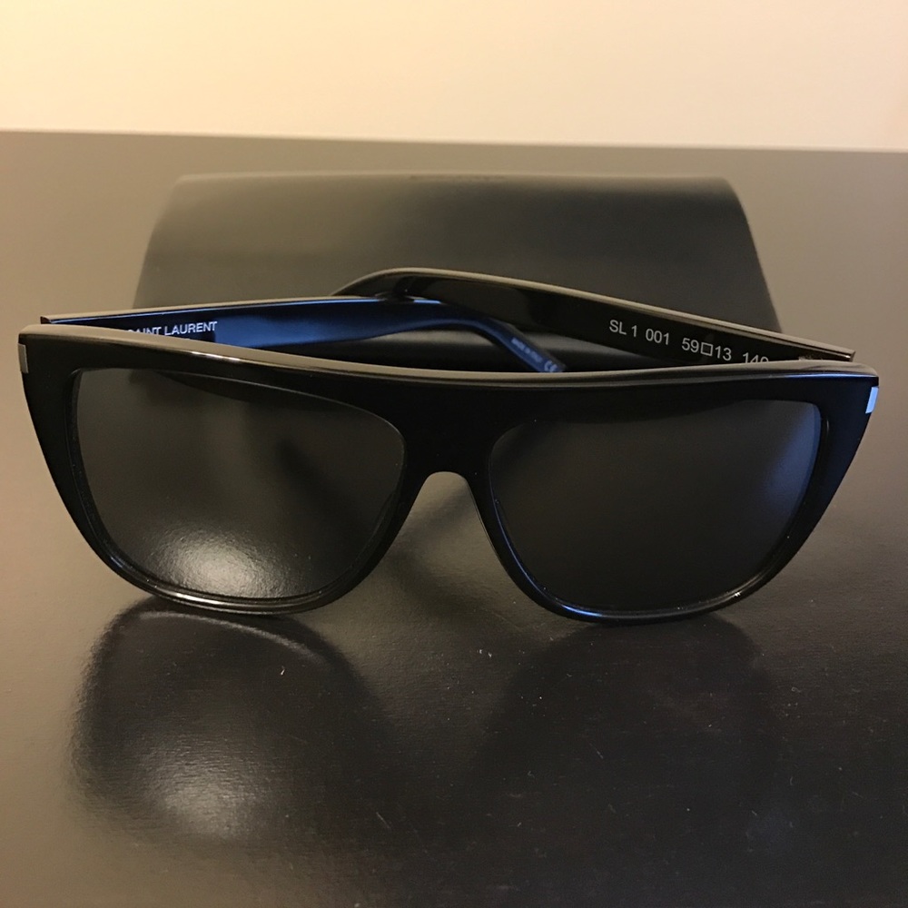 Saint Laurent Mirrored Flat Top Sunglasses