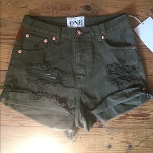 One Teaspoon High Waisted Wild West Shorts