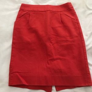 Orange j crew summer skirt