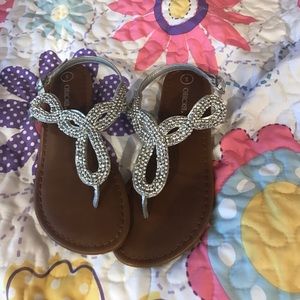 Silver Girls Sandals