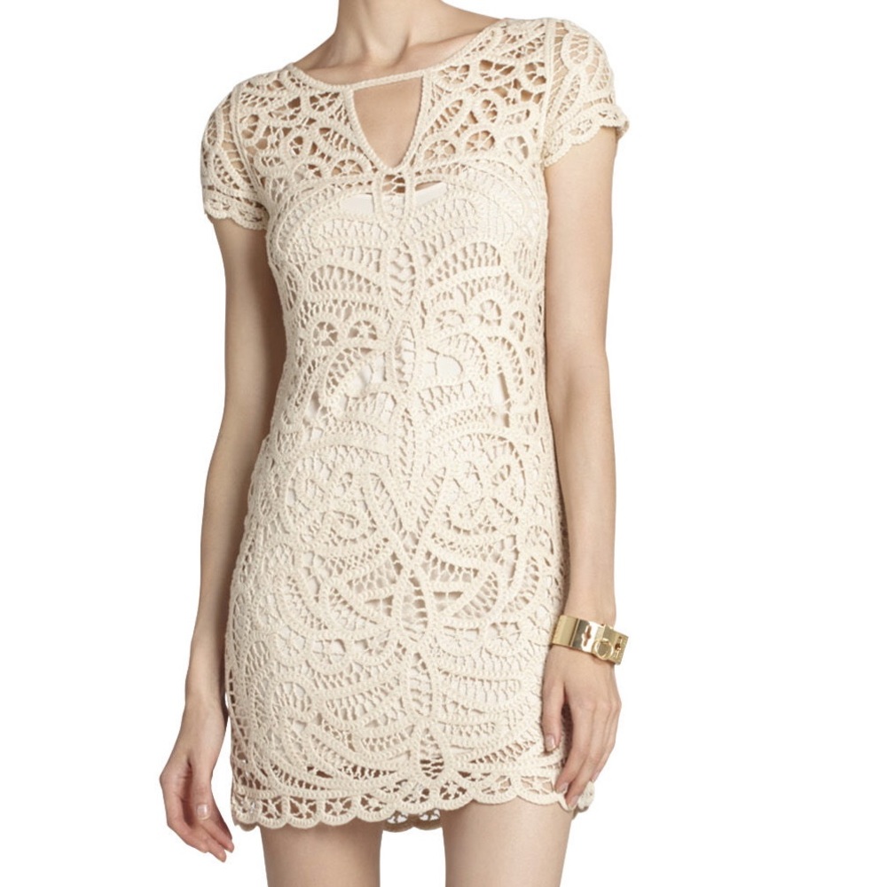 BCBG MAX AZRIA LALINDA CROCHET DRESS