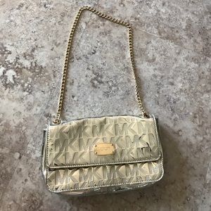 Michael Kors Gold Mirror Shoulder Bag