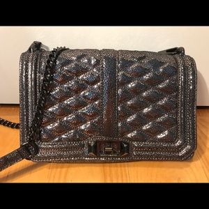 Rebecca Minkoff Love crossbody bag in gunmetal!
