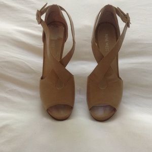Nude platform sandals