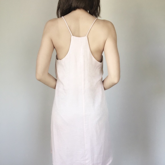 Adriana blush silky like slip dress. - Picture 3 of 6