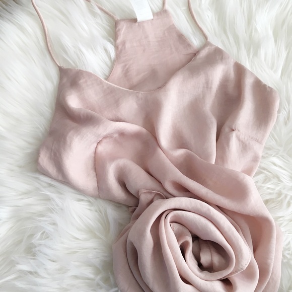 Adriana blush silky like slip dress. - Picture 5 of 6