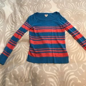 Blue/peach sweater