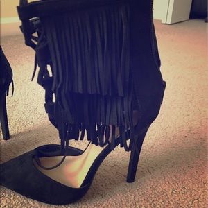 Never worn fringe stiletto!