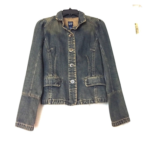 GAP distressed look denim jacket - Picture 1 of 2