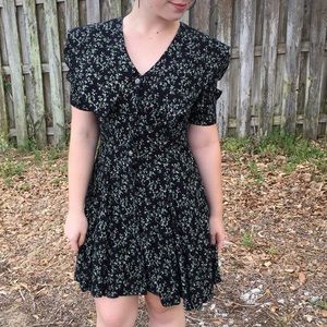 90s Floral vintage sailor dress