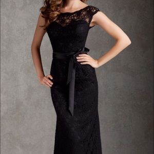 Lace Bridesmaids dress with satin bow (formal)