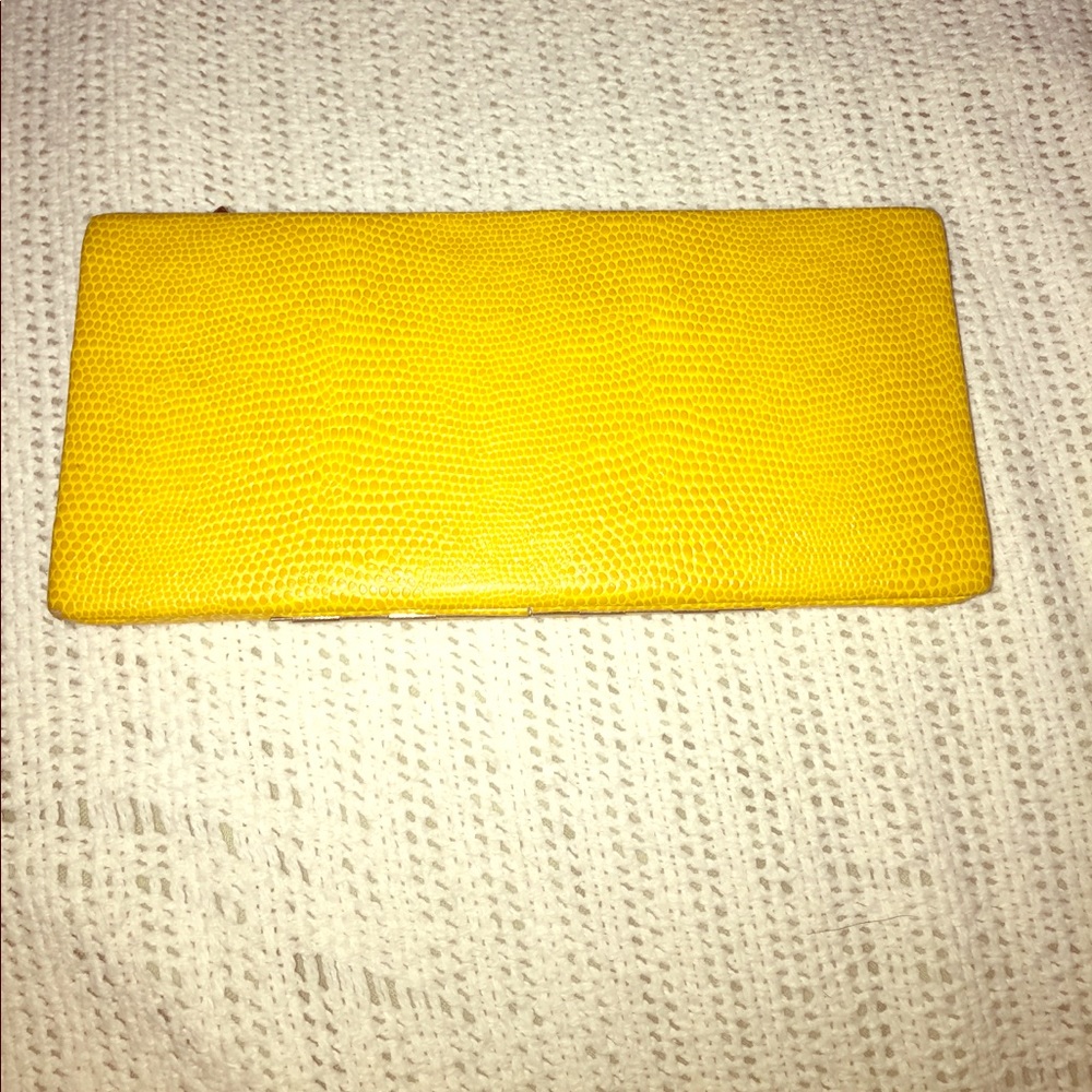 Snake embossed leather wallet