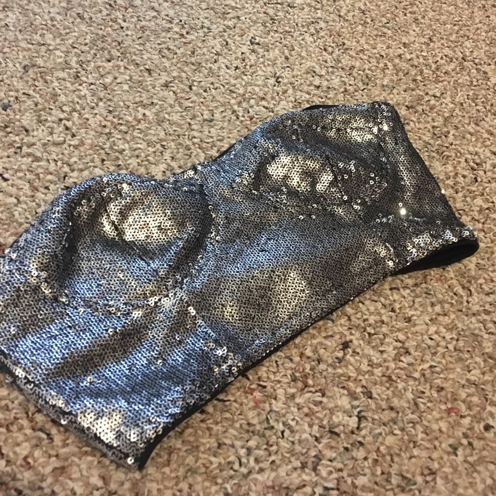 Sequin bra top