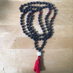 Lava rock mala necklace