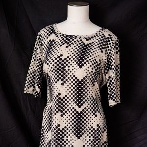 Sweet polka dot pattern knee length stretch dress