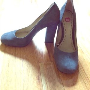 BP Grey Suede Heals