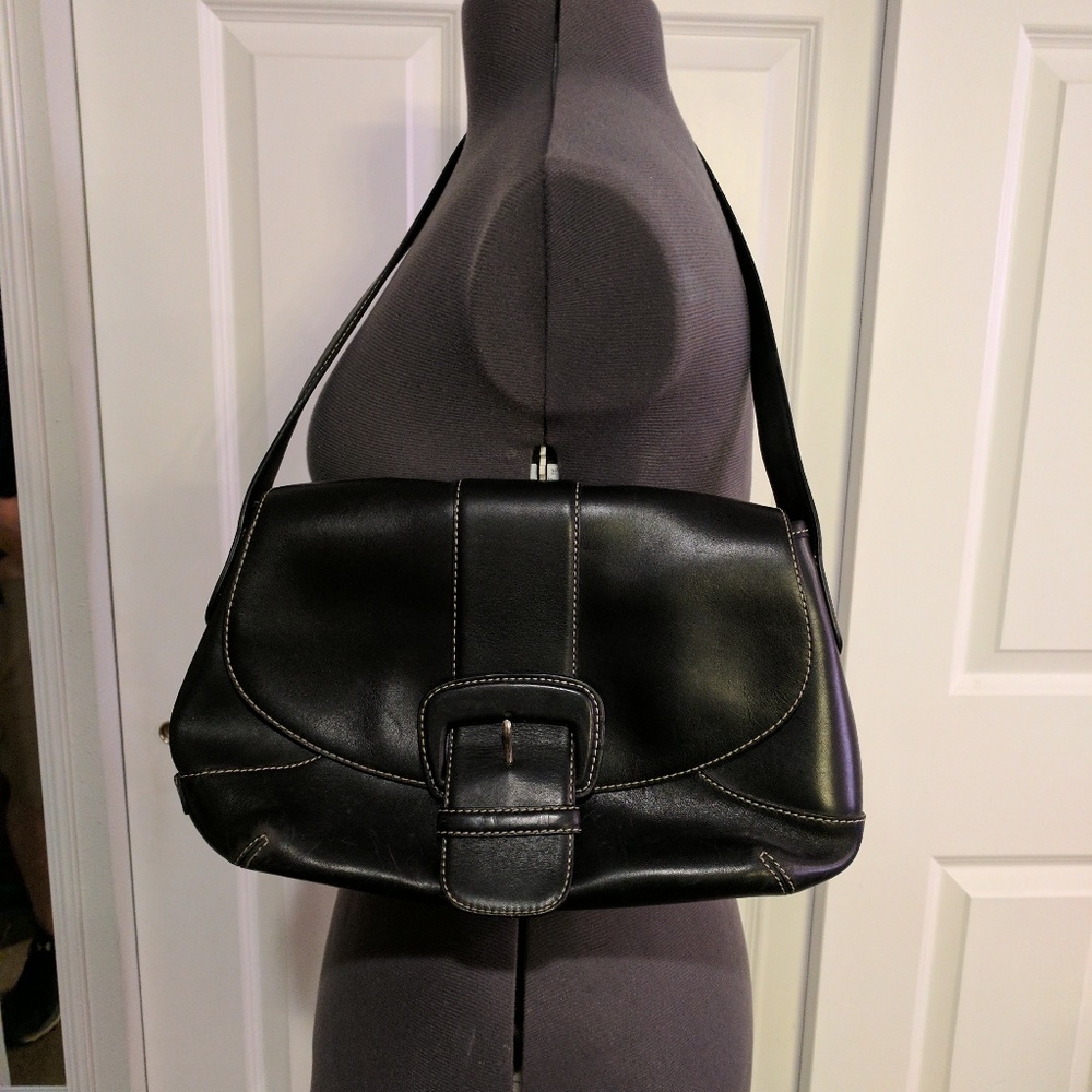 Cole Haan black leather shoulder bag