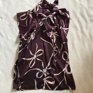 Ann Taylor silk tie blouse