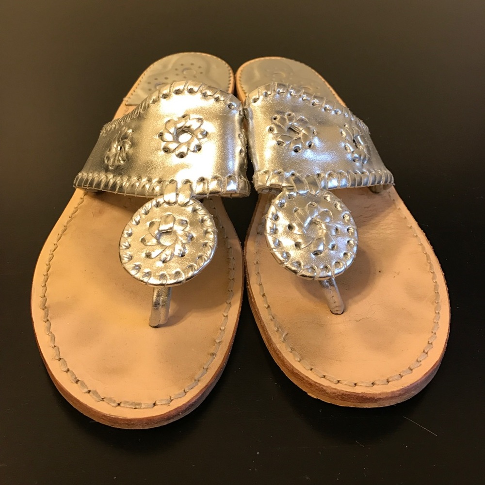 Jack Rogers Silver Sandals