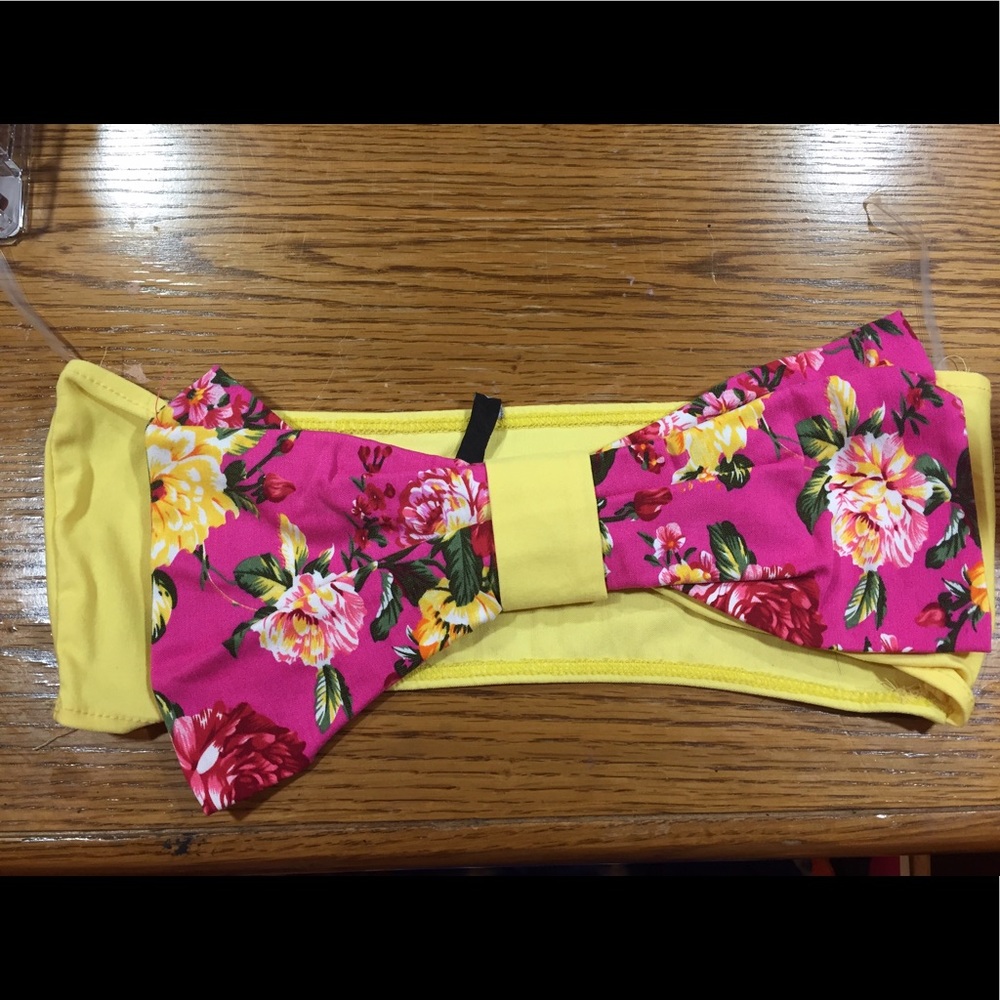 Floral bow bandeau