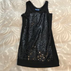 Black and sequins long tank
