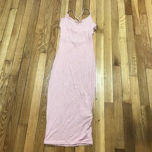NWT Fashion Nova Blush Criss Cross Back Dress